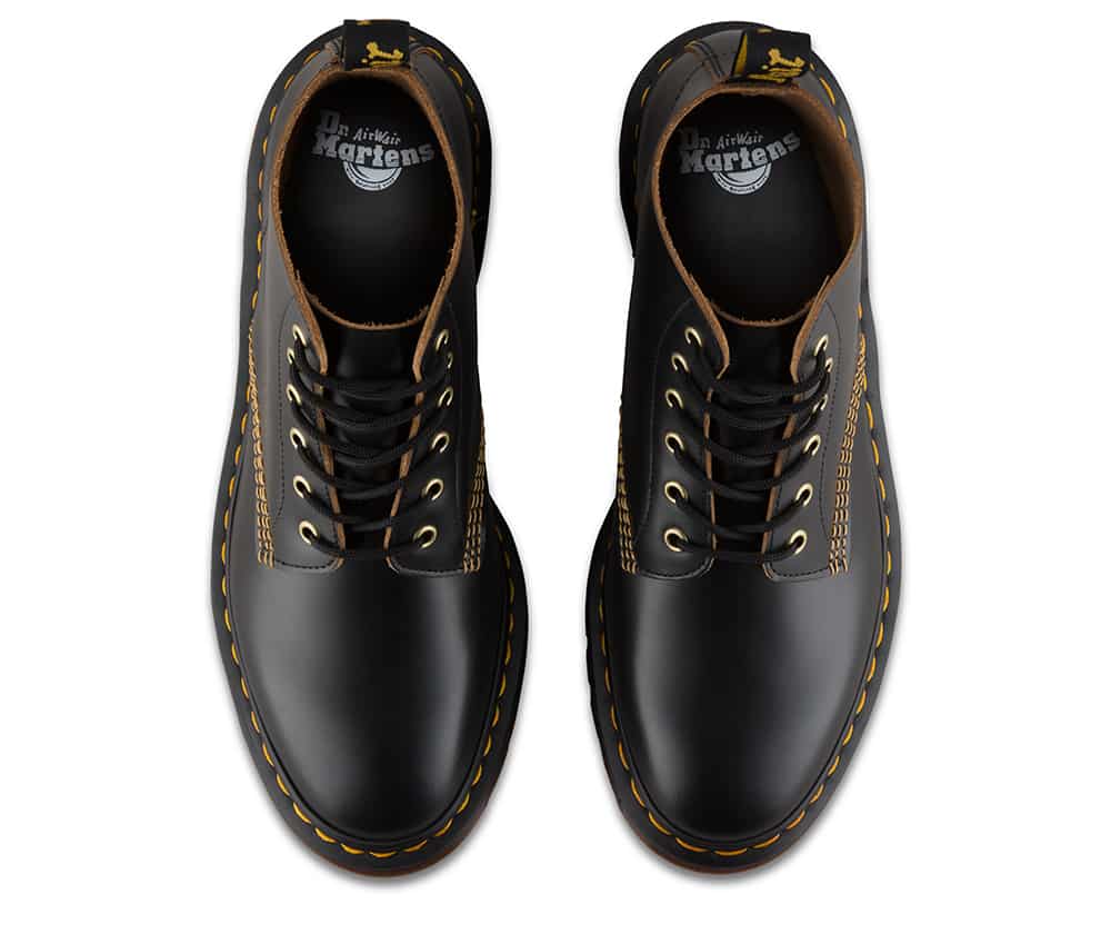 Dr. Martens 101 Black Vintage Smooth 6-Eye Boot - Image 7