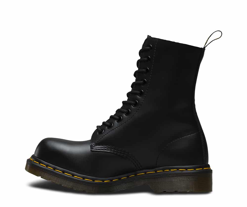Dr. Martens 1919 Black Fine Haircell Steel Toe 10-Eye Boot - Image 4