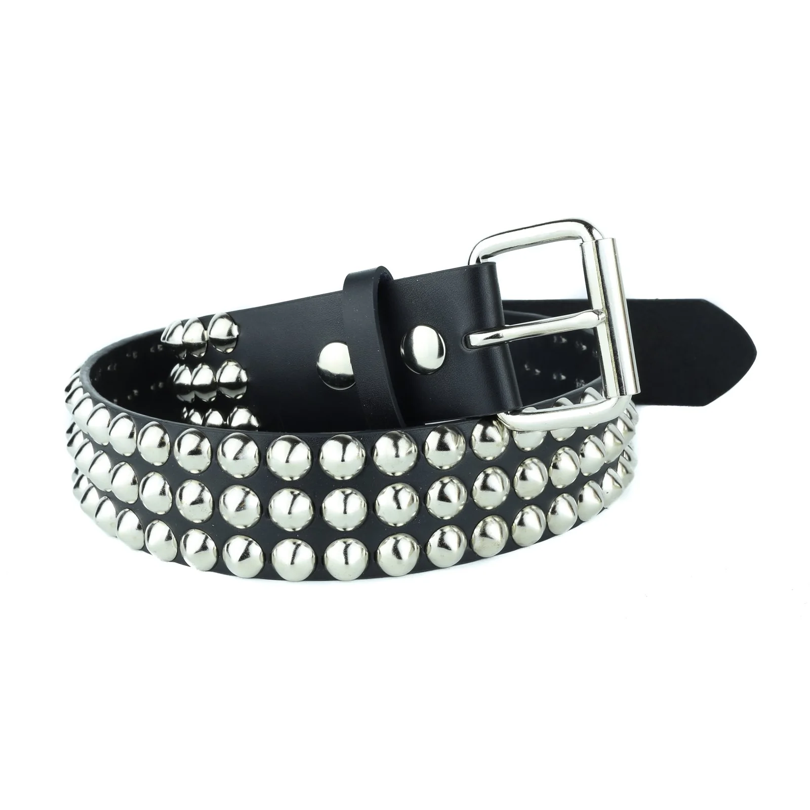 3 Row Conical Studded Leather Belt - Image 3