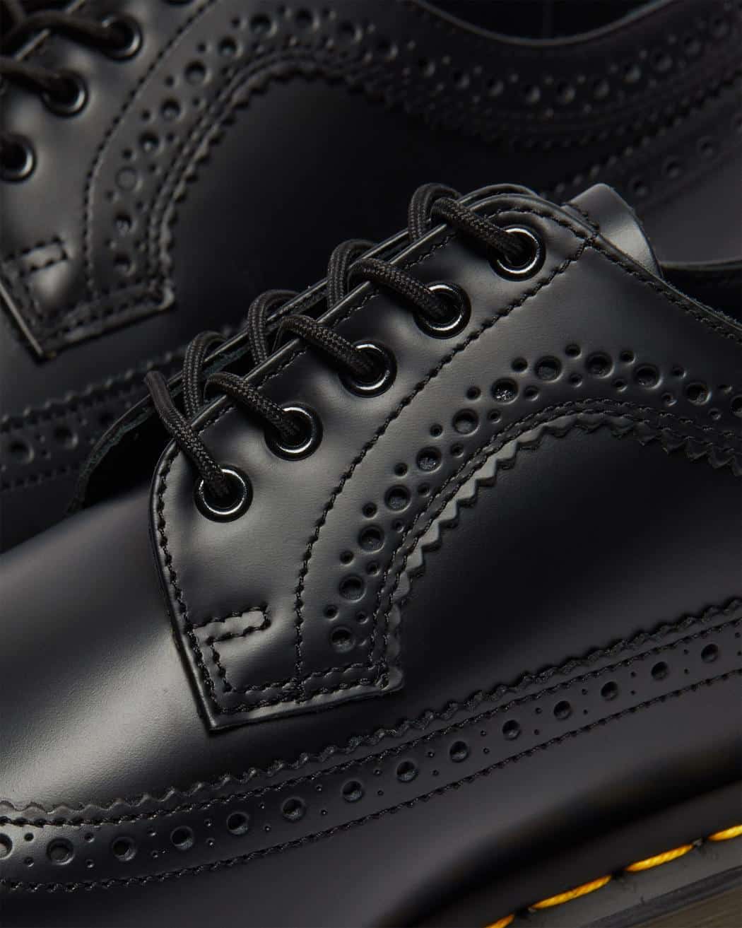Dr. Martens 3989 Black Smooth Wingtip Shoe - Image 2