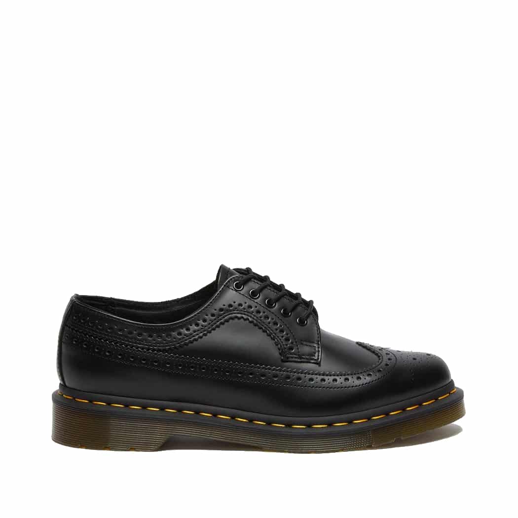 Dr. Martens 3989 Black Smooth Wingtip Shoe - Image 3