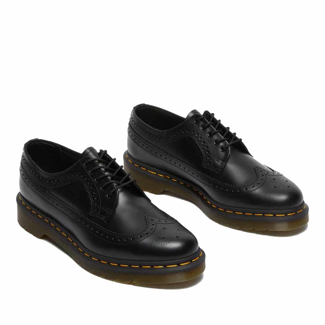 Dr. Martens 3989 Black Smooth Wingtip Shoe - Image 4