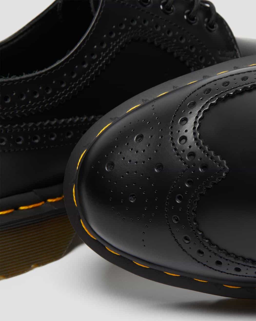 Dr. Martens 3989 Black Smooth Wingtip Shoe - Image 5