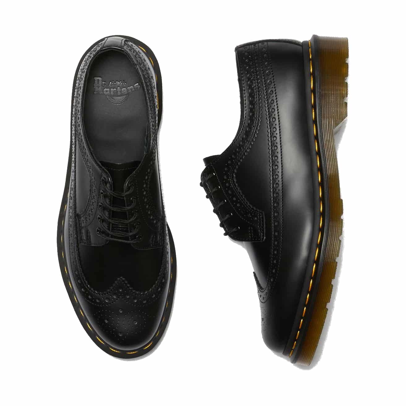 Dr. Martens 3989 Black Smooth Wingtip Shoe - Image 6