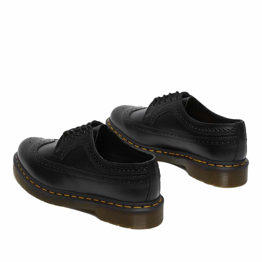 Dr. Martens 3989 Black Smooth Wingtip Shoe - Image 7