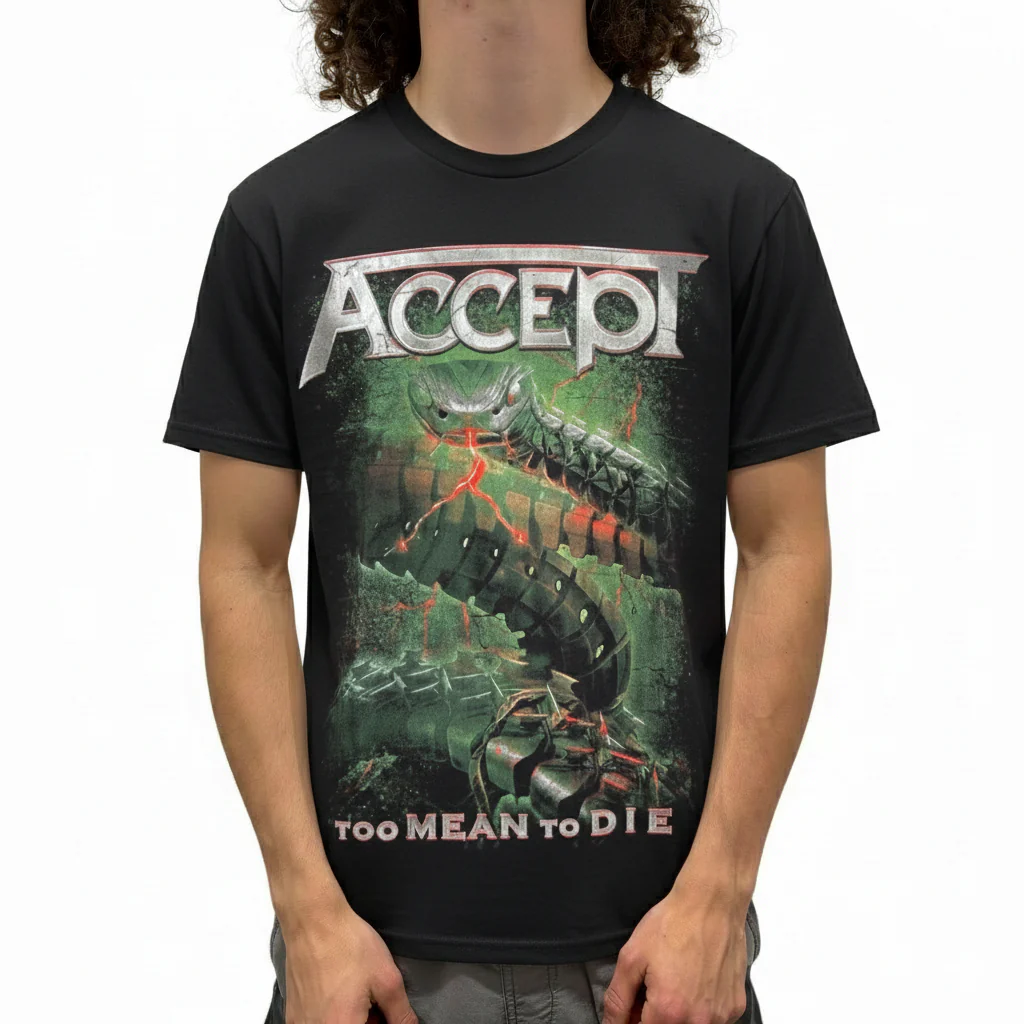 Accept Too Mean to Die T-Shirt - Image 2