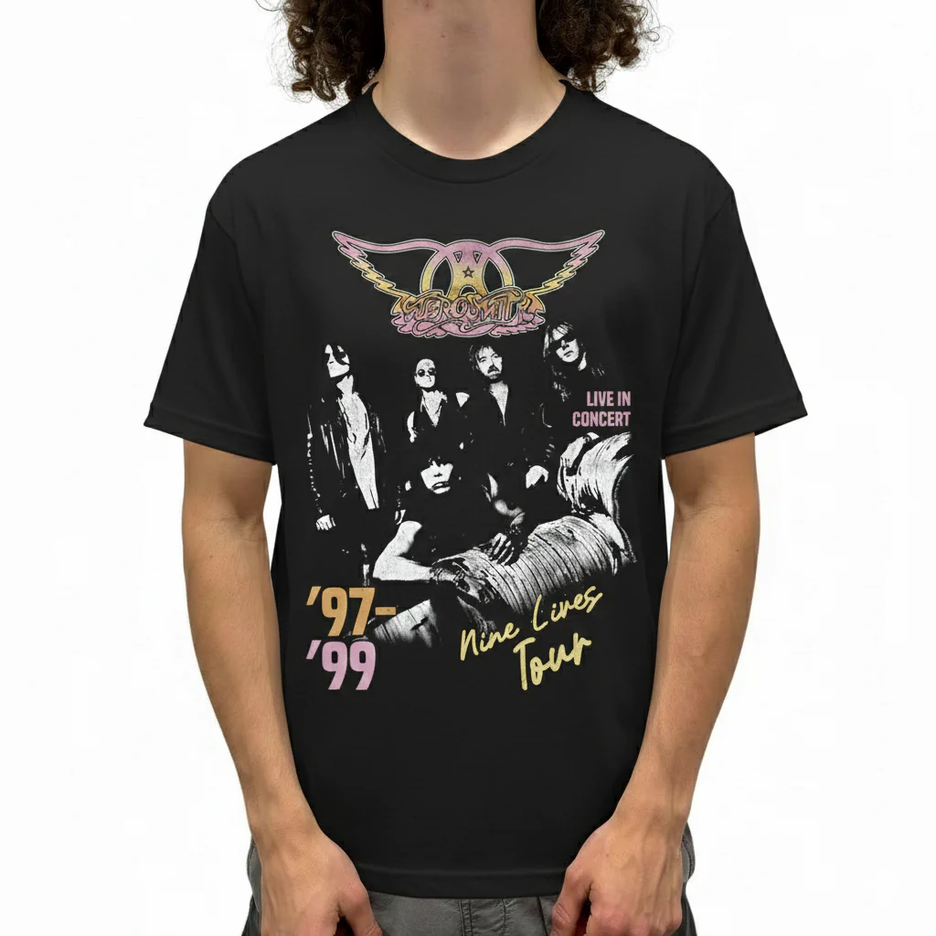 Aerosmith Nine Lives Tour T-Shirt - Image 2