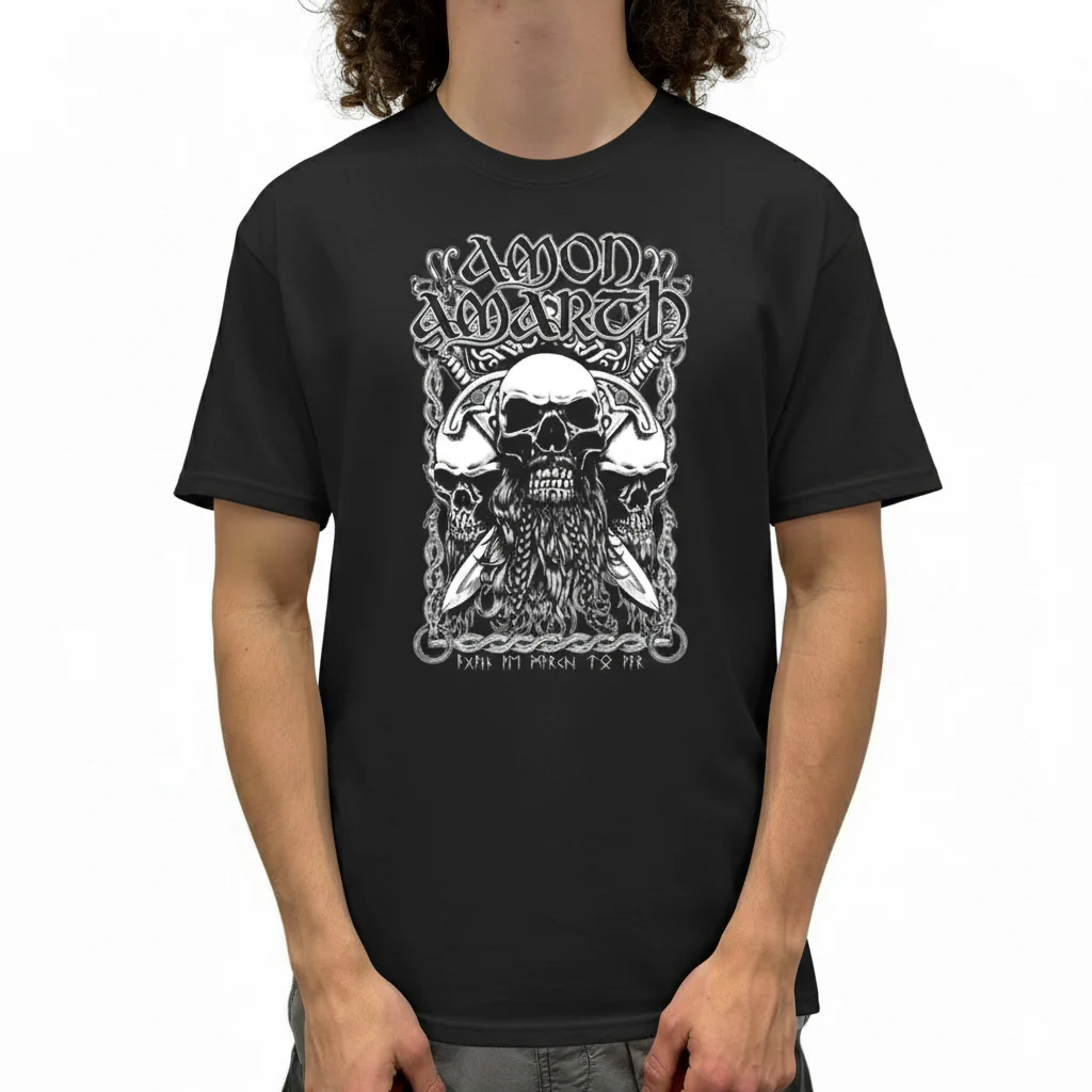 Amon Amarth Bearded Skull T-Shirt - Image 2