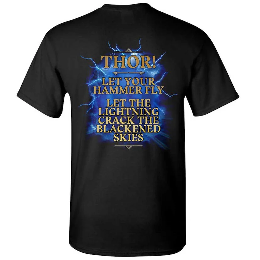 Amon Amarth Thor Crack the Sky T-Shirt - Image 3