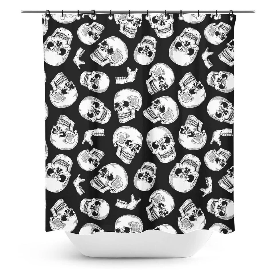 Anatomical Skulls Shower Curtain by Sourpuss Clothing - Image 2