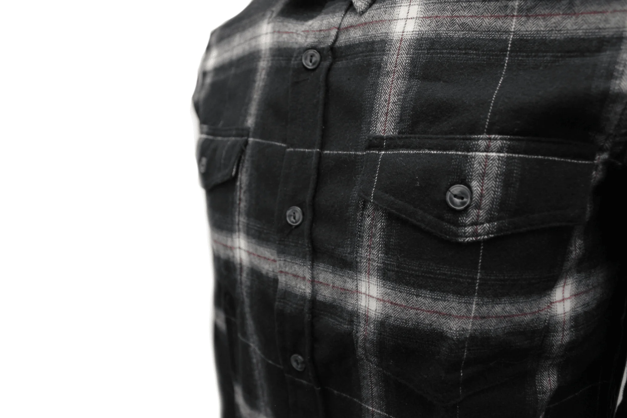 Black and Light Gray Plaid Flannel - Image 2