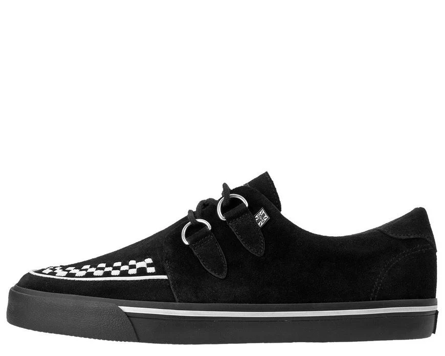 TUK Black and White Suede Sneaker Creeper A9182 - Image 3