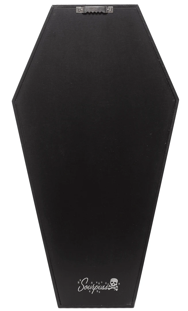 Black Bat Print Coffin Shelf by Sourpuss Clothing - Image 3