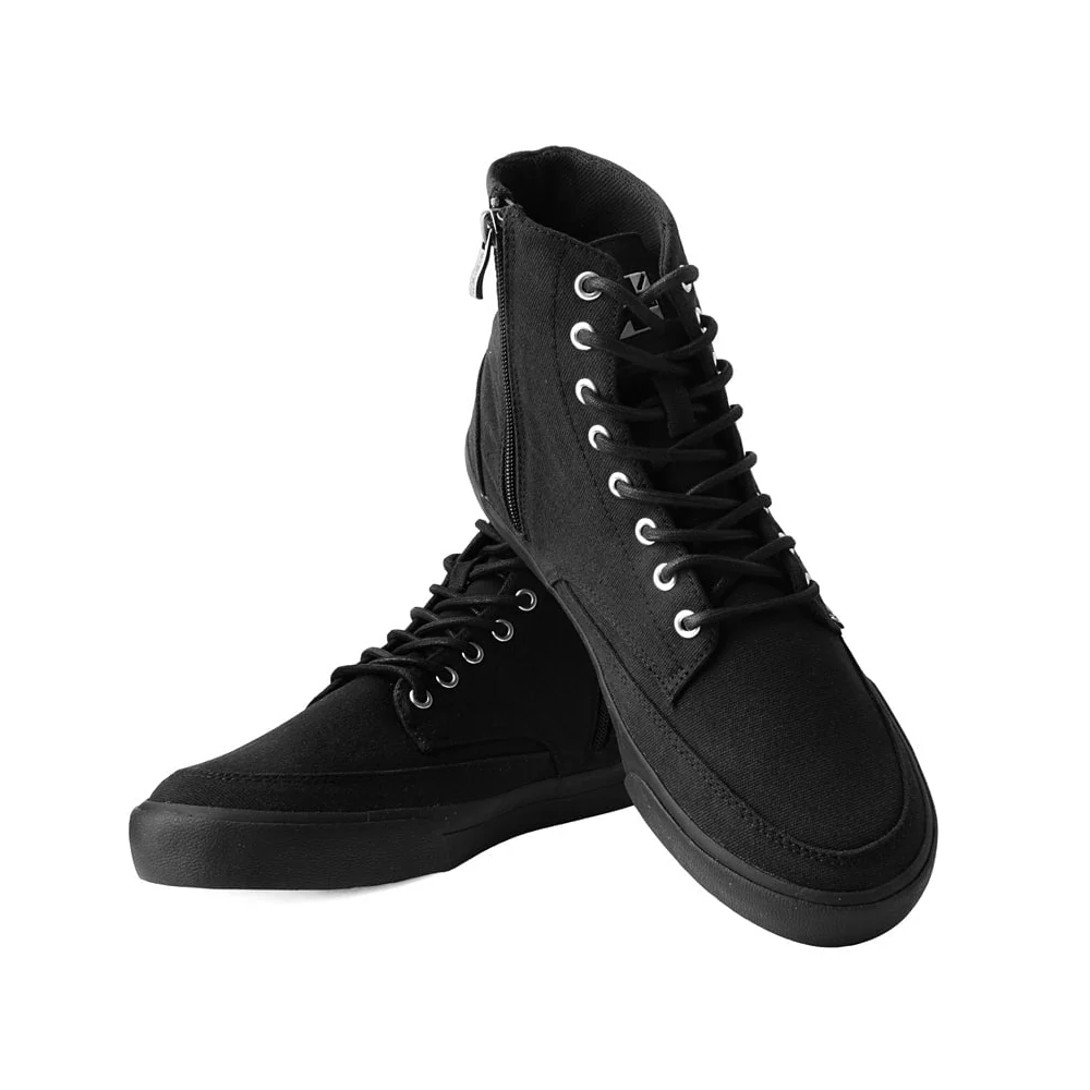 TUK Black Canvas 8-Eye Sneaker Boot - Image 2