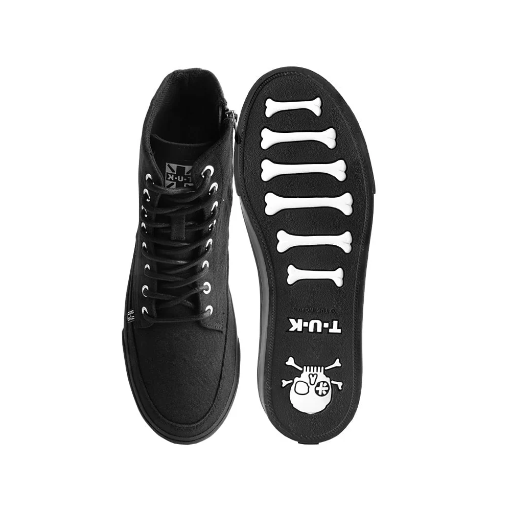 TUK Black Canvas 8-Eye Sneaker Boot - Image 3