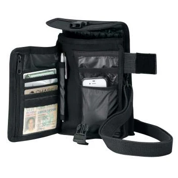 Black Canvas Travel Portfolio Bag - Image 2