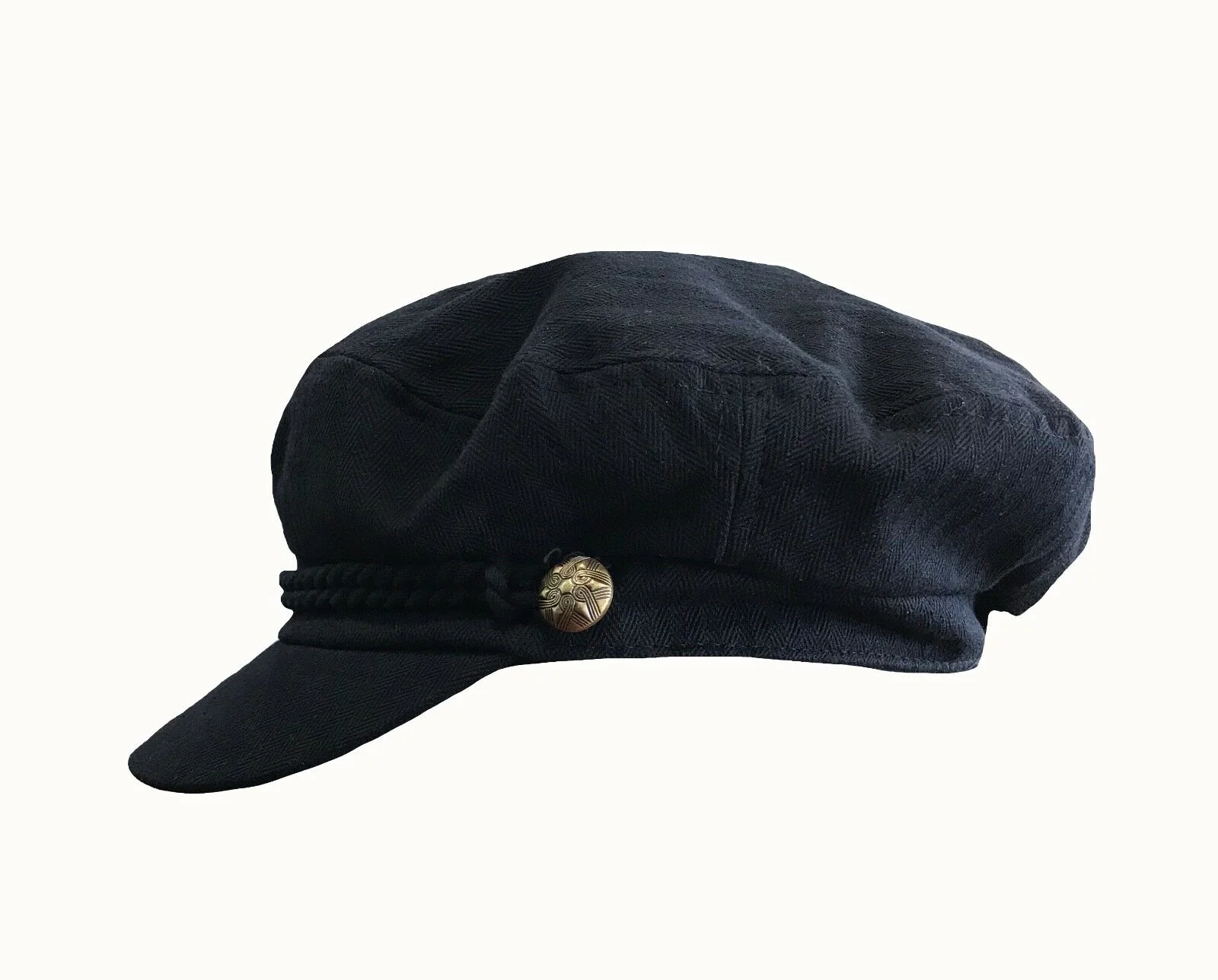 Black Cotton Greek Fisherman Hat - Image 4
