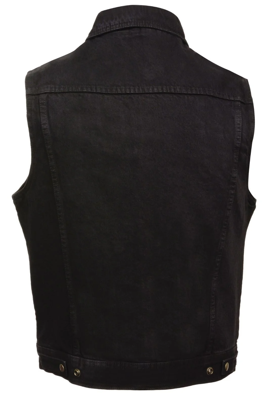 Black Denim Biker Vest w/Gun Pockets By Milwaukee Leather - Image 2