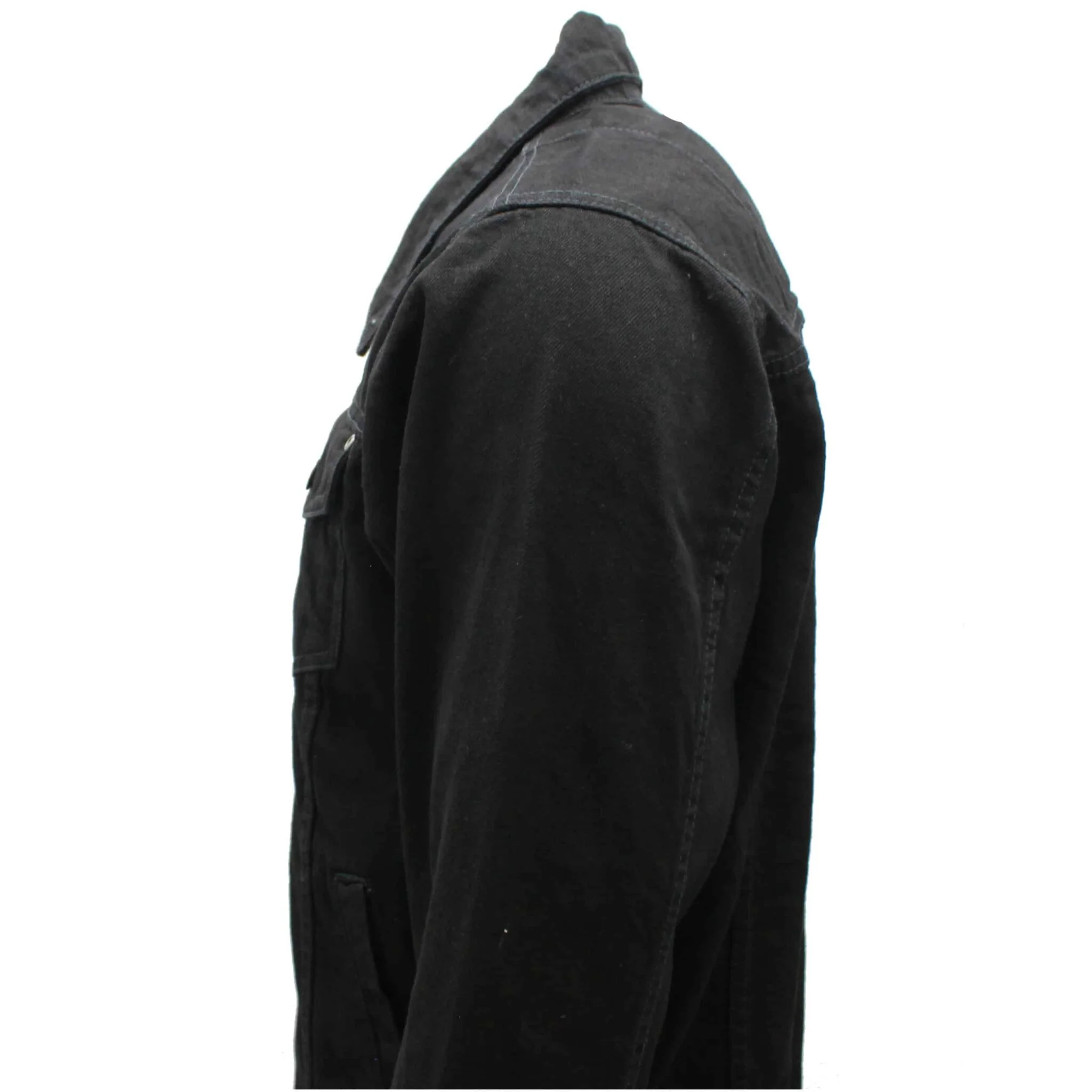 Premium Black Denim Trucker Jacket - Image 2