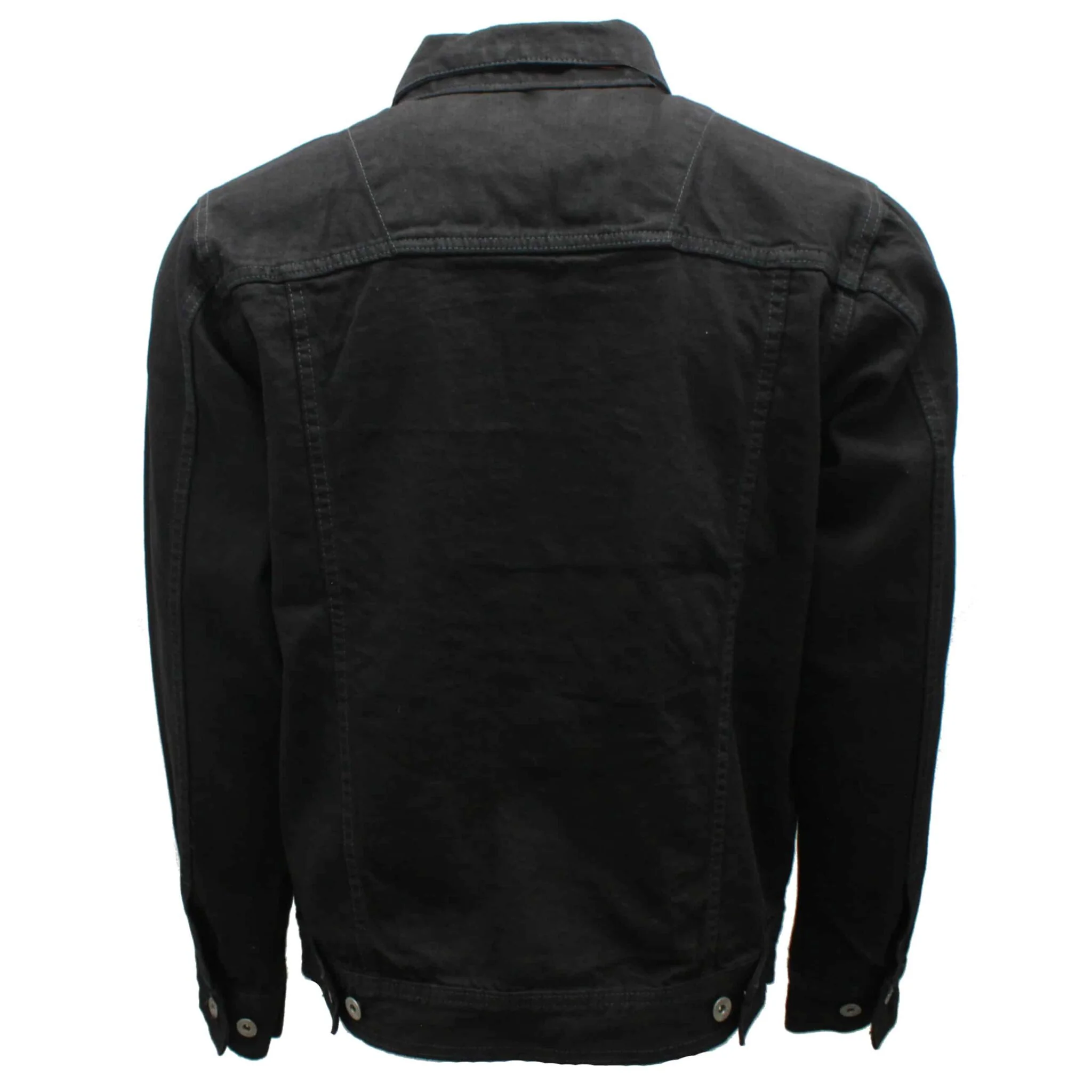 Premium Black Denim Trucker Jacket - Image 3