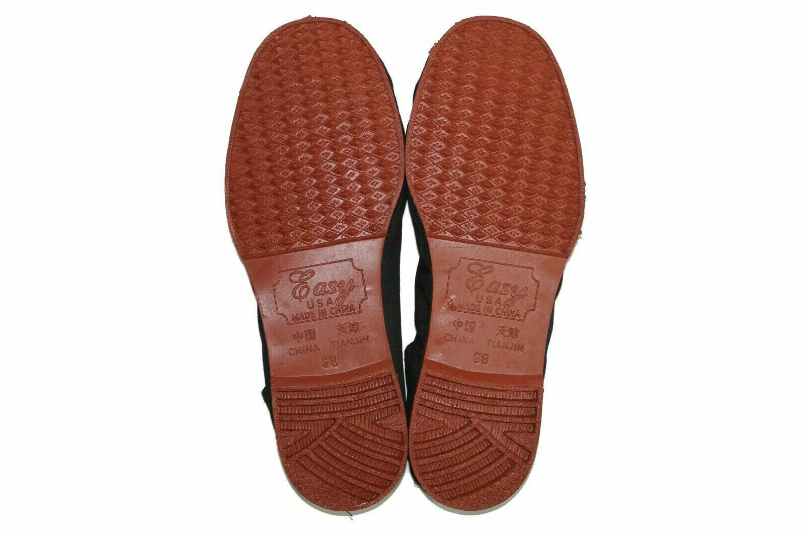 Black Kung Fu Shoes w/Brown Rubber Sole - Image 2