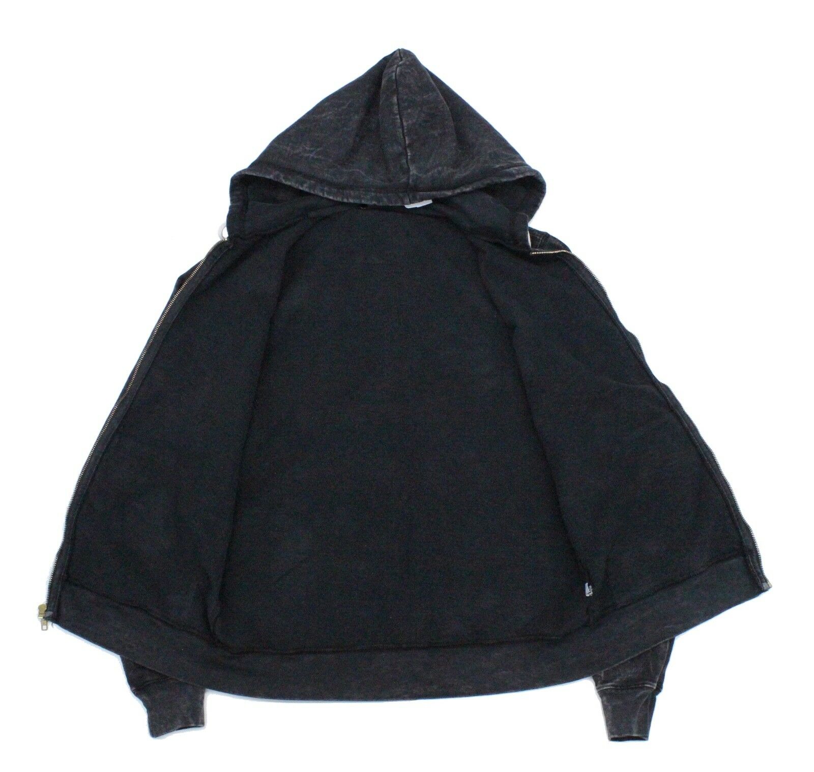 Black Organic Cotton Zip Hoodie - Image 3