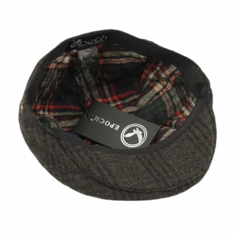 Black Plaid Wool Ivy Cap - Image 2