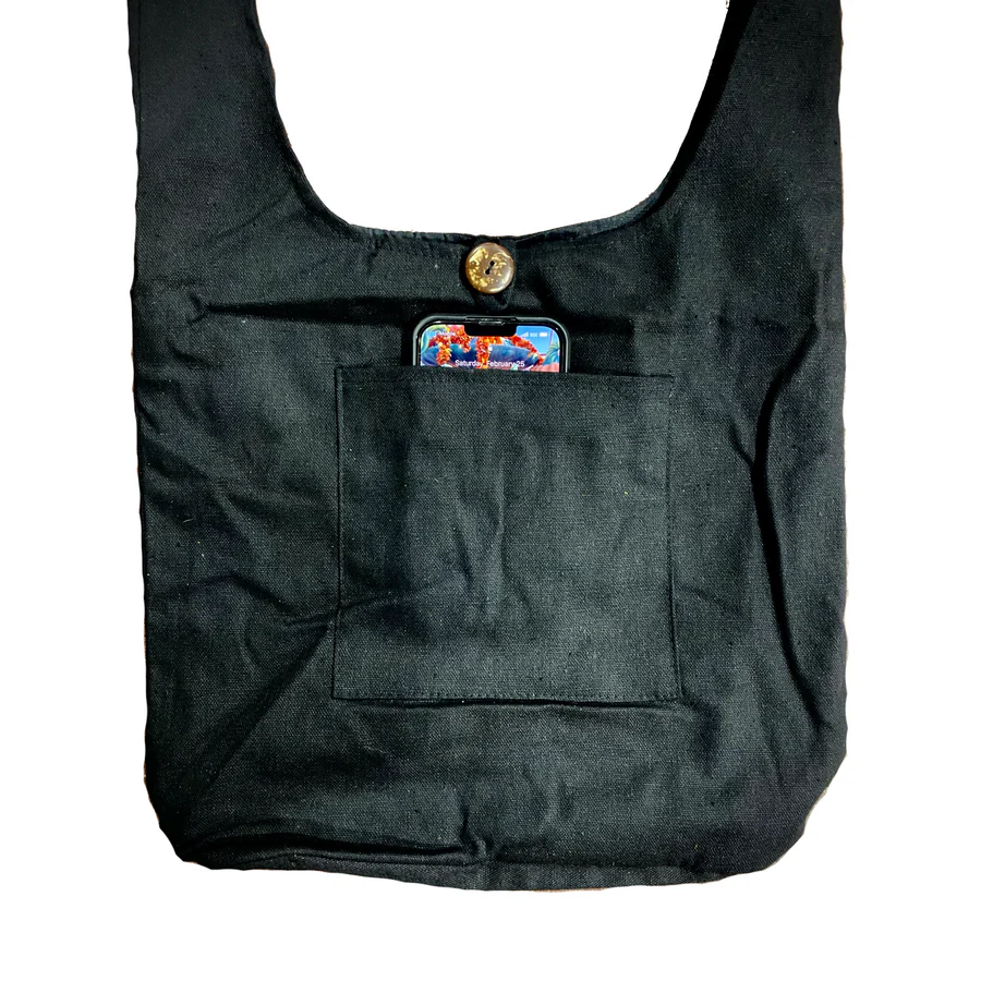 Black Slouchy Shoulder Bag - Image 3