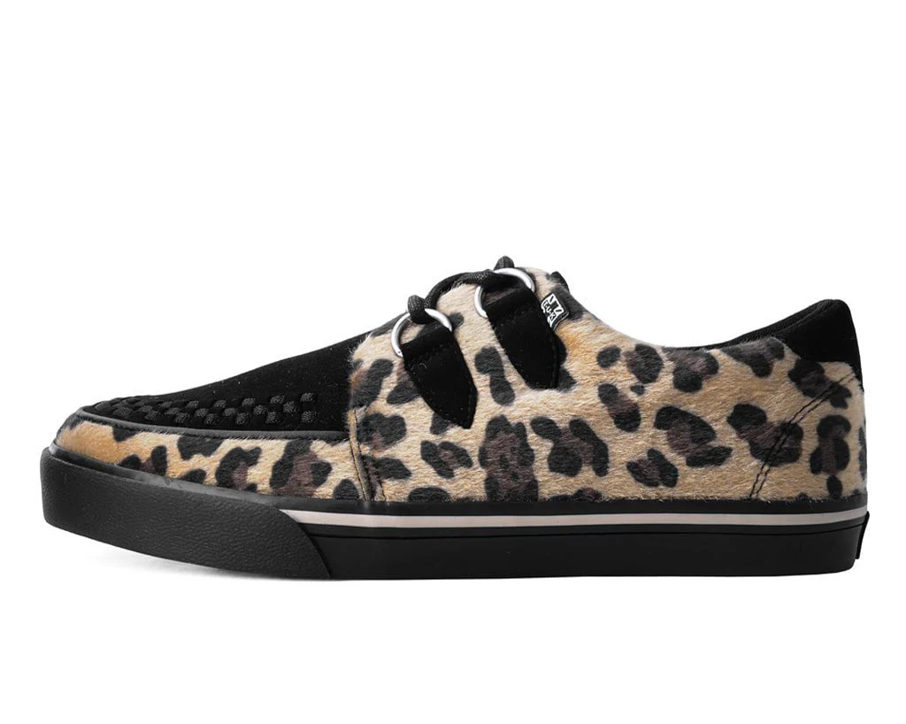 TUK Black & Tan Leopard Sneaker Creeper A9946 - Image 2