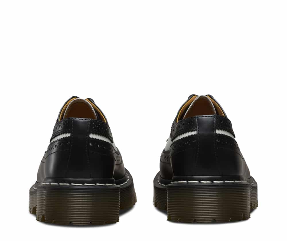 Dr. Martens 3989 Brogue BEX Black and White 3-Eye Shoe - Image 5