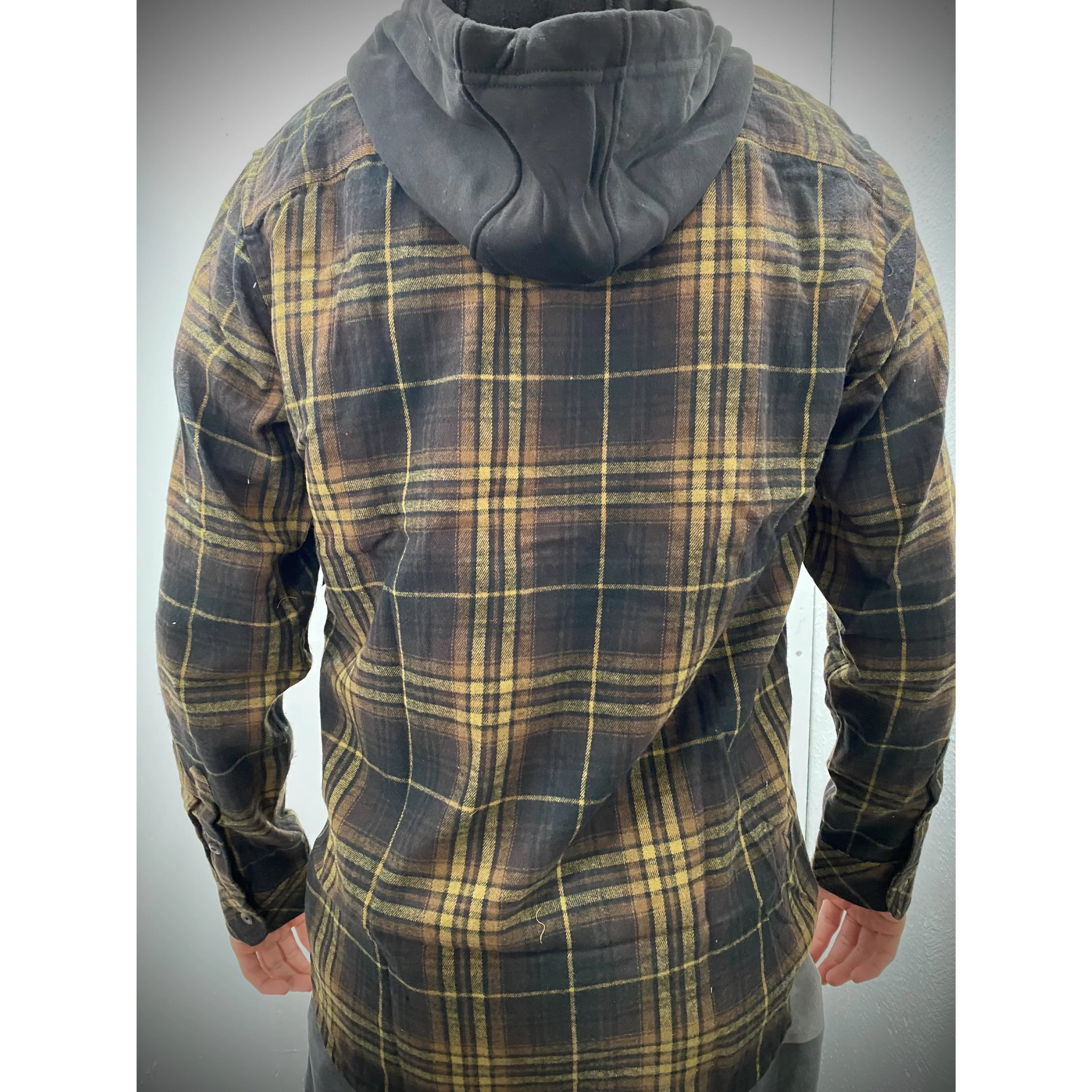 Brown Camel Hooded Flannel - Image 2
