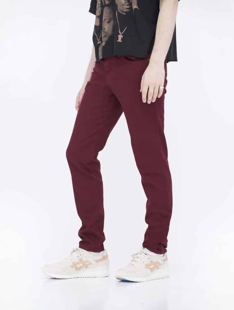 Burgundy Skinny Jeans by Neo Blue - Image 2
