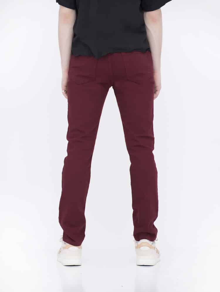 Burgundy Skinny Jeans by Neo Blue - Image 3