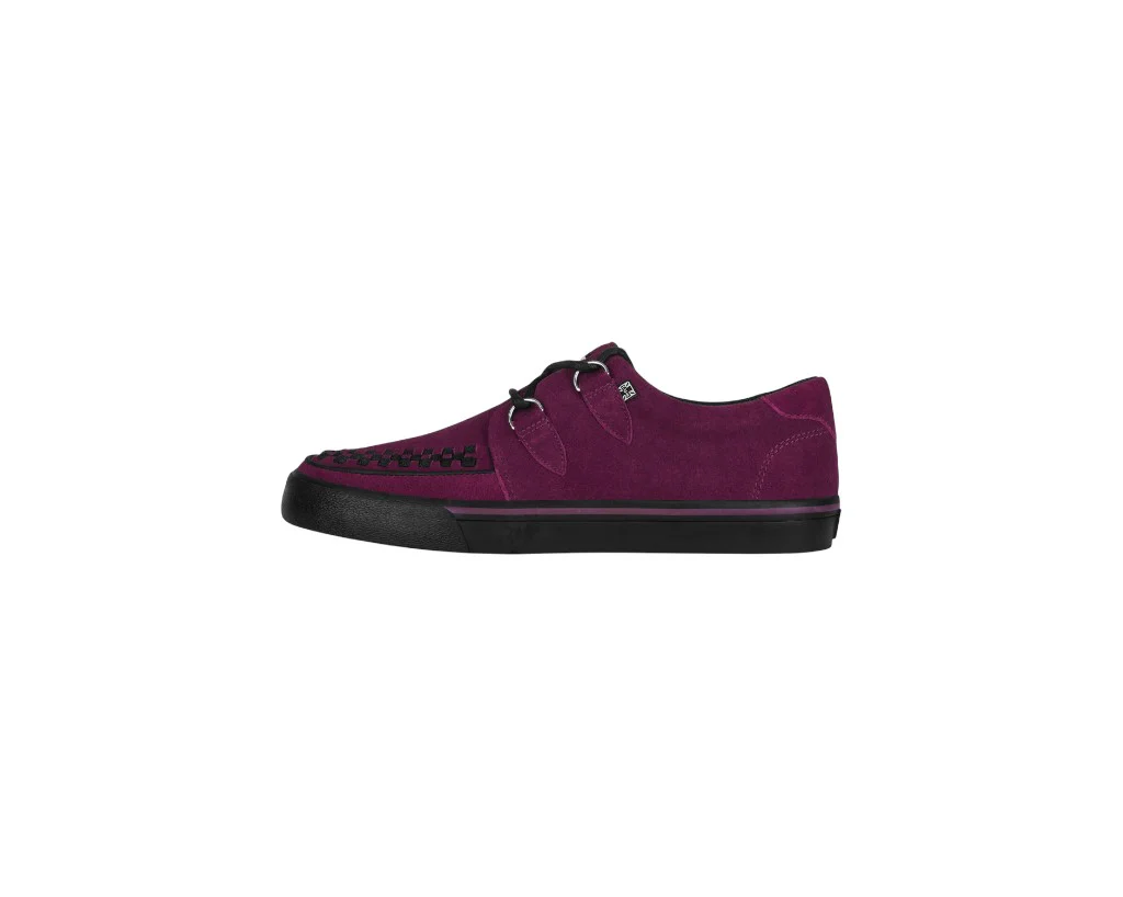 TUK Burgundy Suede Creeper Sneaker A3432 - Image 3