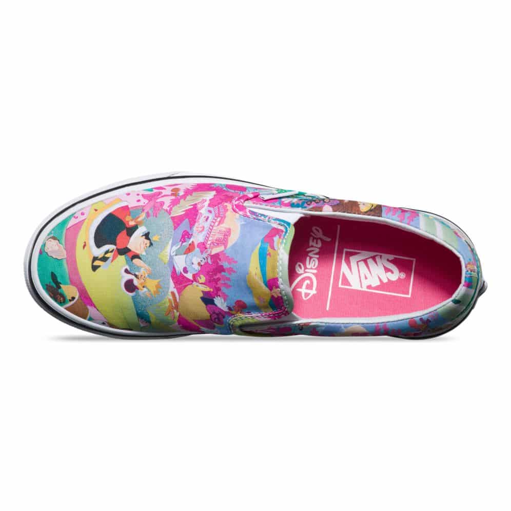 Vans Disney Classic Slip-On Alice in Wonderland Shoe Pink - Image 3