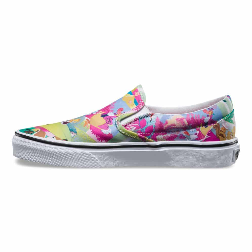 Vans Disney Classic Slip-On Alice in Wonderland Shoe Pink - Image 4