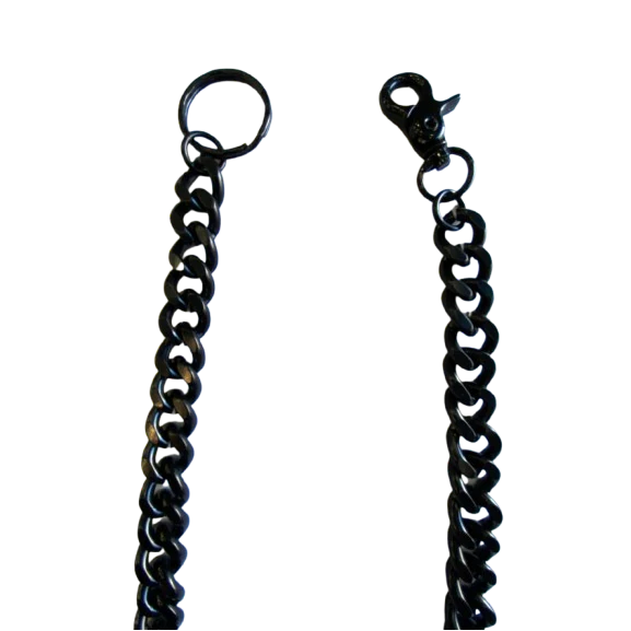 Dark Chrome Medium Link Wallet Chain 30" - Image 2