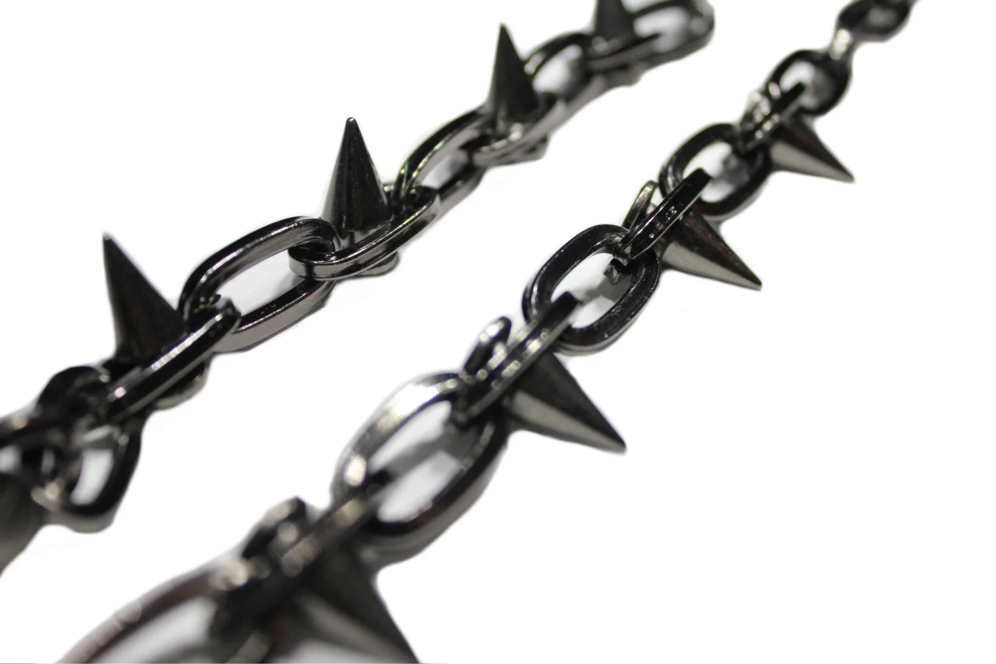 Dark Chrome Spiked Wallet Chain 24" - Image 2
