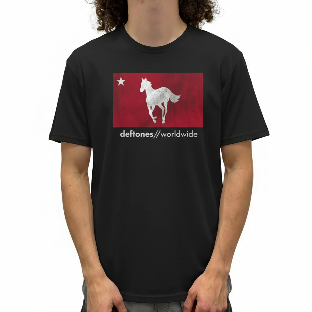 Deftones Distressed White Pony Express T-Shirt - Image 2