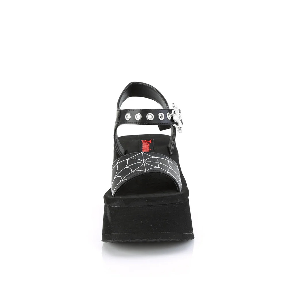 Demonia Spiderweb Buckle Strap Sandal - Image 2