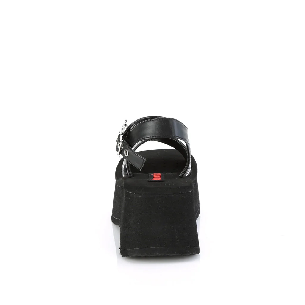 Demonia Spiderweb Buckle Strap Sandal - Image 4