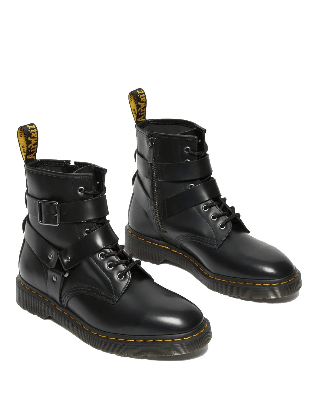Dr. Martens Leather Harness Lace Up Boots - Image 2