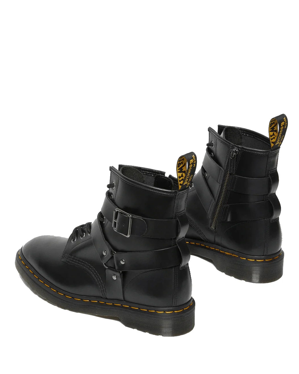 Dr. Martens Leather Harness Lace Up Boots - Image 3