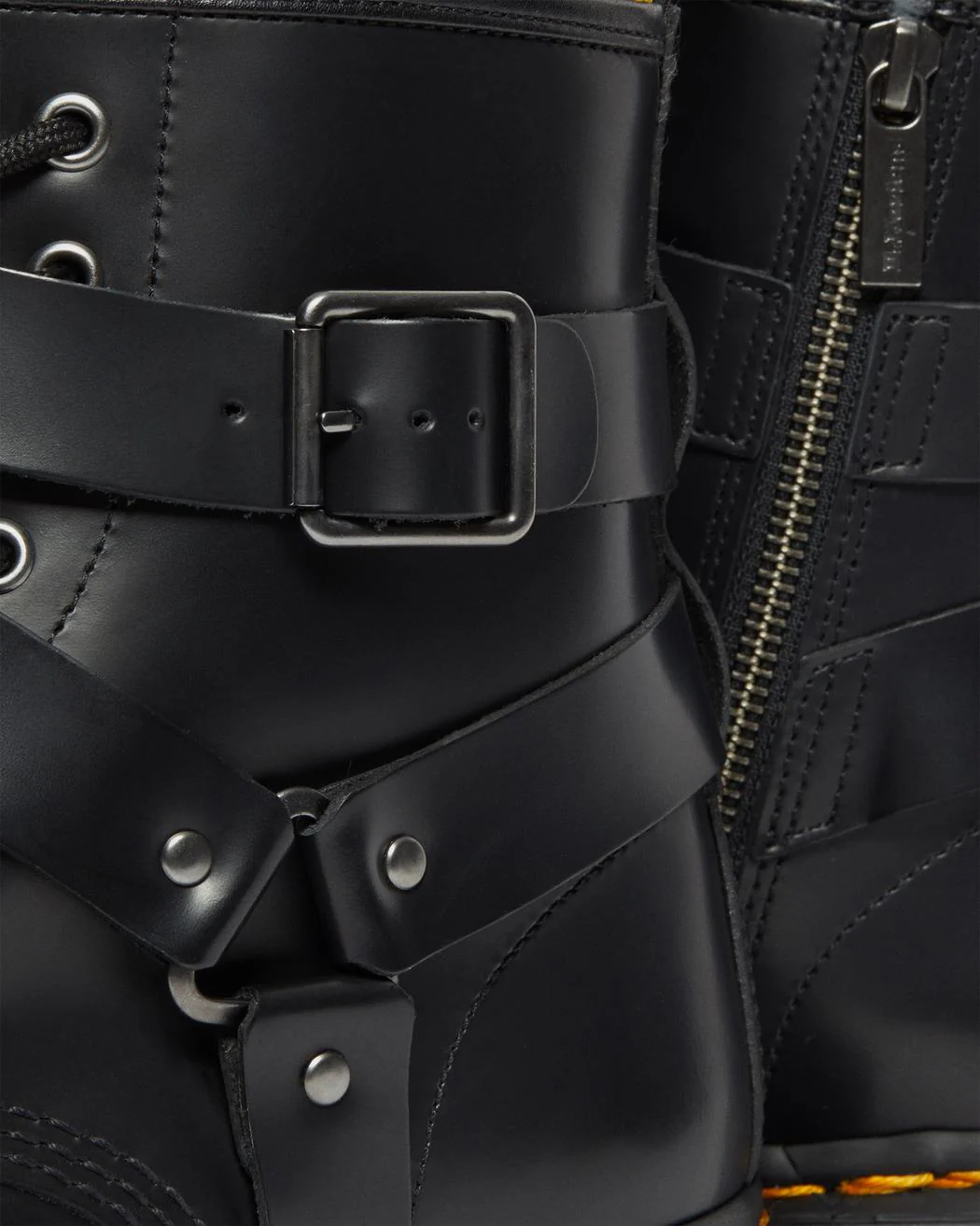 Dr. Martens Leather Harness Lace Up Boots - Image 7
