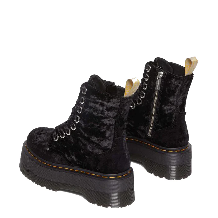 Dr. Martens Vegan Jadon Max Crushed Velvet Platform Boot - Image 3