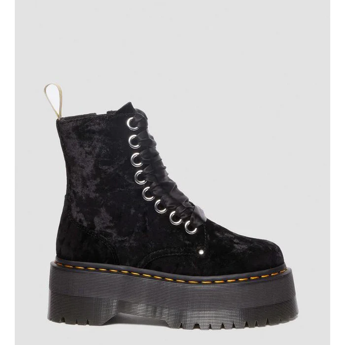 Dr. Martens Vegan Jadon Max Crushed Velvet Platform Boot - Image 5