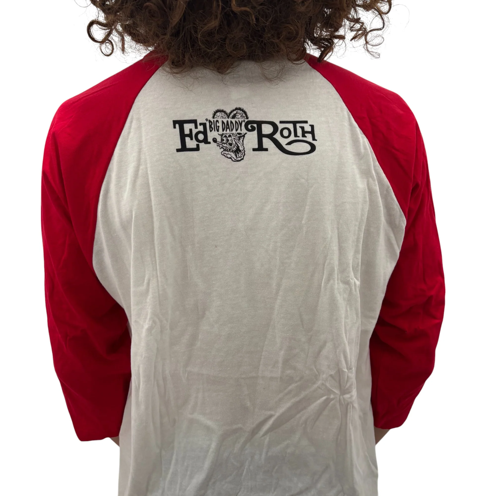 Rat Fink Torch It Red Baseball Tee - Image 3