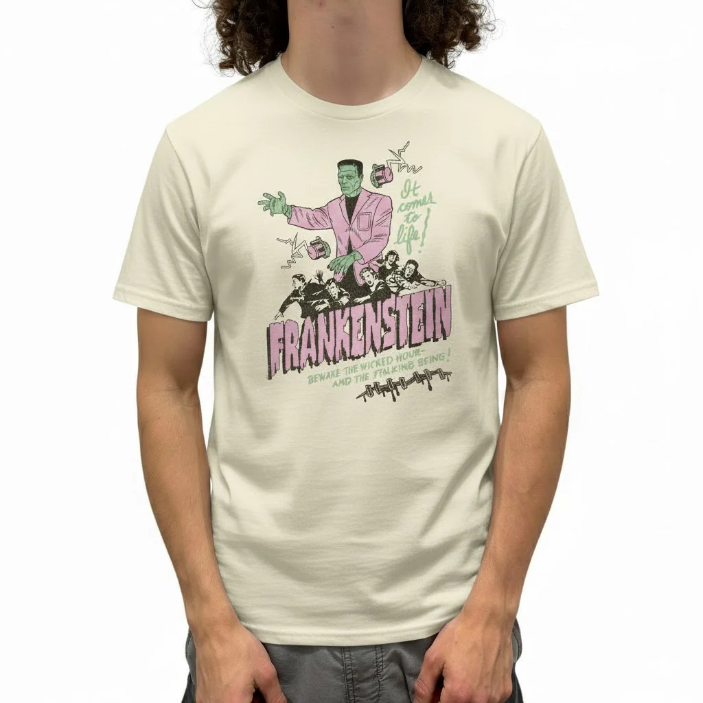 Frankenstein Comes To Life T-Shirt - Image 2