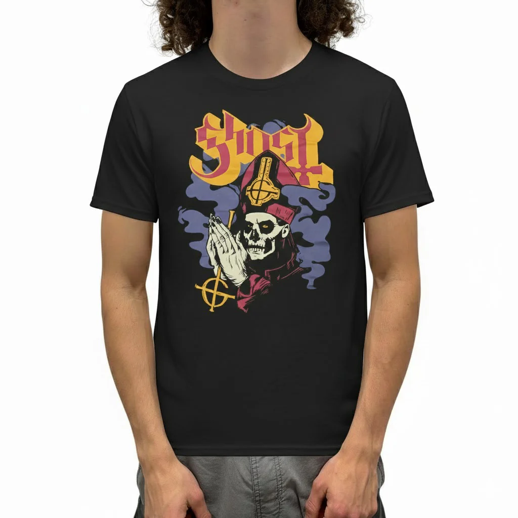 Ghost Papa Emeritus Prayer T-Shirt - Image 2