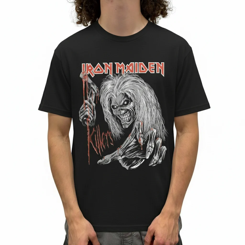 Iron Maiden Red And White Killers T-Shirt - Image 2